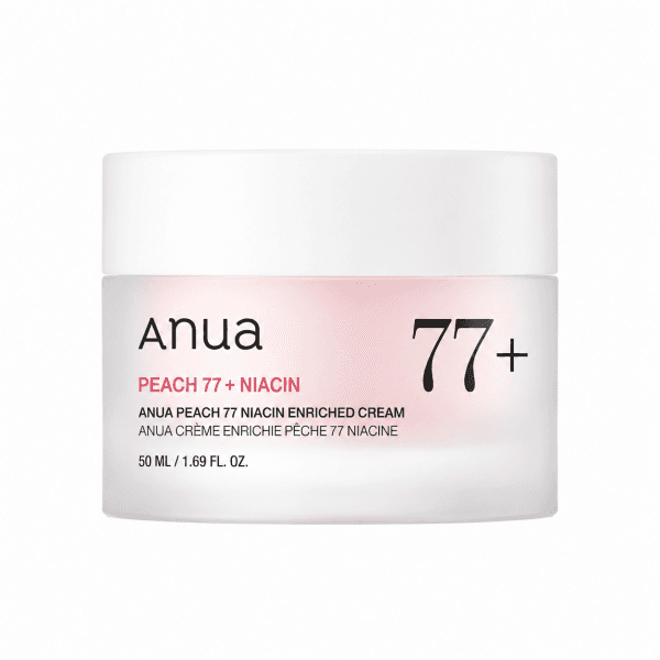Izgaismojošs sejas krēms ar persiku un niacinamīdu Anua Peach 77+ Niacin Enriched Cream
