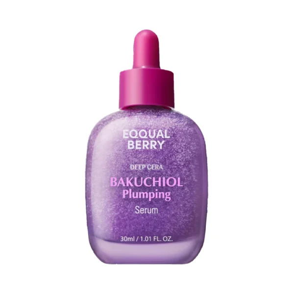 Nostiprinošs serums ar bakučiolu ādas elastībai un tvirtumam Eqqualberry Bakuchiol Plumping Serum