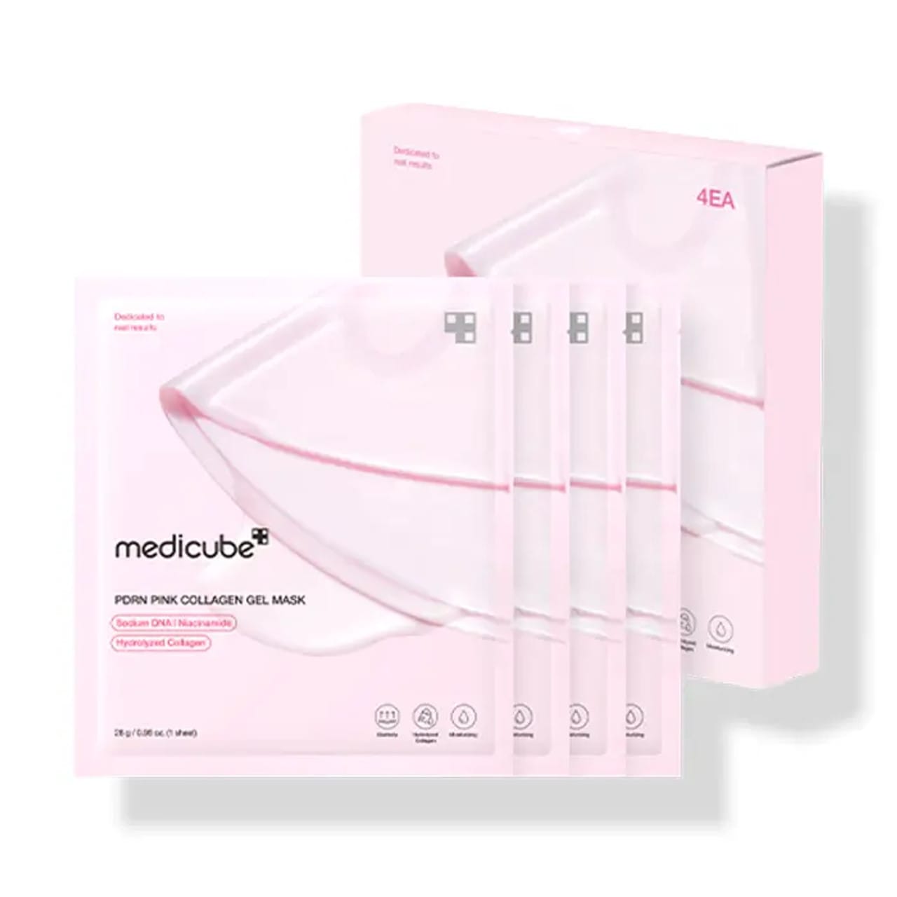 Nostiprinoša gela lokšņu maska ar kolagēnu Medicube Pink Collagen Gel Mask
