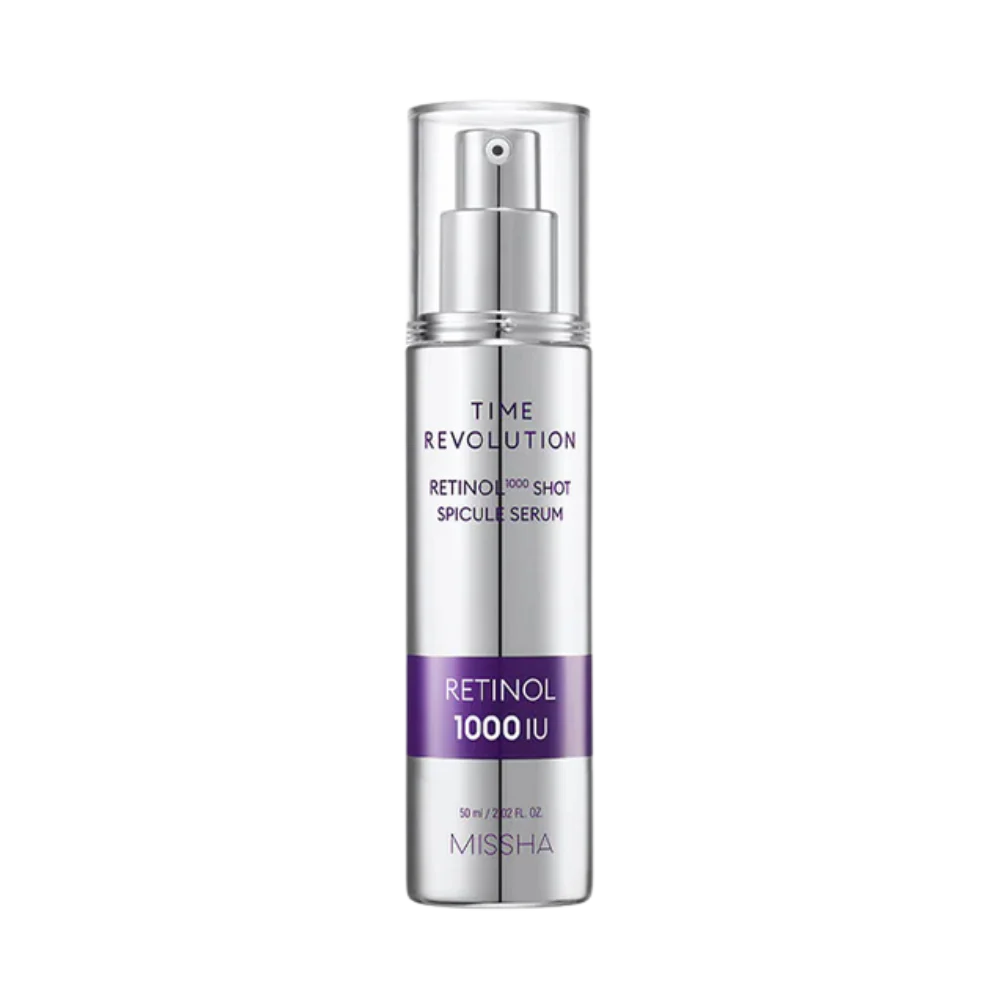 MISSHA Time Revolution Retinol 1000 Shot Spicule Serum ar retinolu un spikulām
