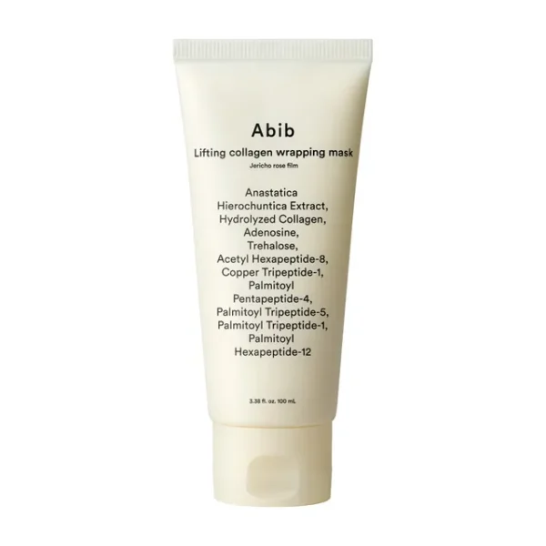 Nostiprinoša plēves maska ar kolagēnu ādas liftingam Abib Lifting Collagen Wrapping Mask Jericho Rose Film