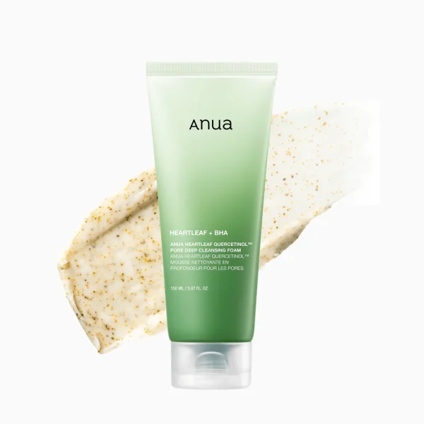 Dziļi attīrošas sejas putas poru kopšanai Anua Heartleaf Quercetinol Pore Deep Cleansing Foam