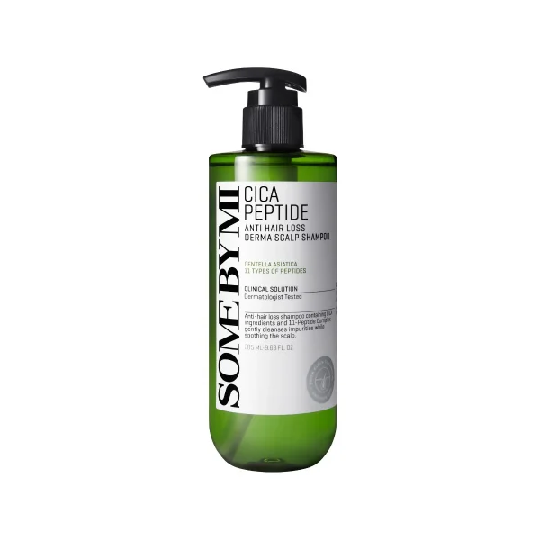 Nostiprinošs šampūns pret matu izkrišanu ar Āzijas centellu un peptīdiem SOME BY MI Cica Peptide Anti Hair Loss Derma Scalp Shampoo