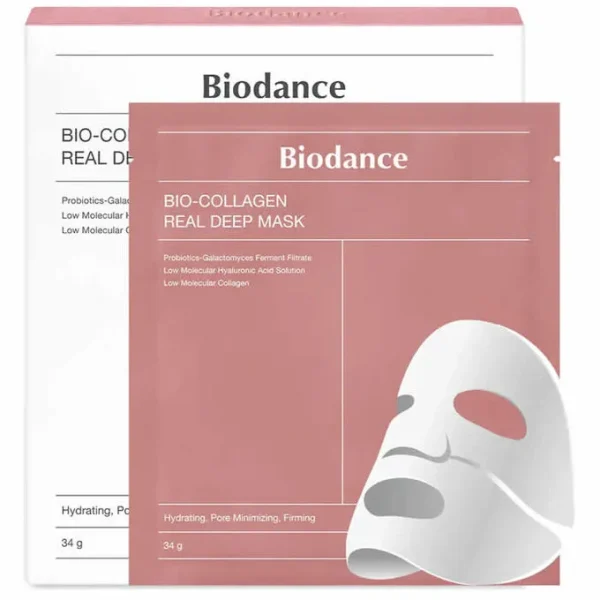 Dziļi mitrinoša lokšņu maska ar bio kolagēnu un hialuronskābi Biodance Bio Collagen-Real Deep Mask