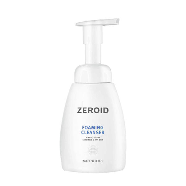 Maigs mitrinošs putu attīrītājs sausai un jutīgai ādai ZEROID Foaming Cleanser