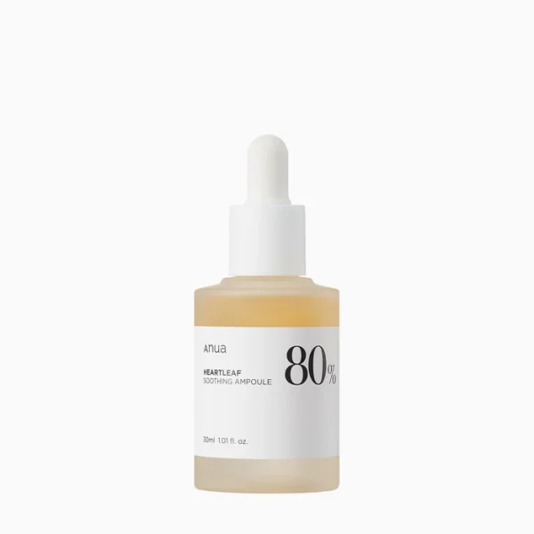 Nomierinoša un intensīvi mitrinoša ampula jutīgai ādai ANUA Houttuynia Cordata 80% Moisture Soothing Ampoule Mini