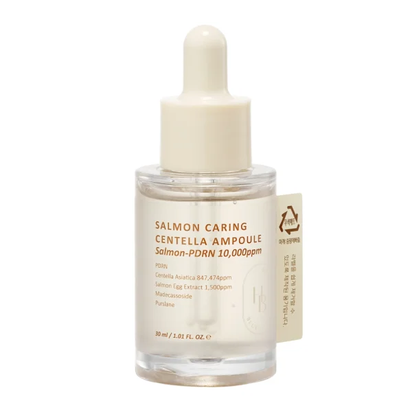 Nomierinoša un intensīvi mitrinoša PDRN ampula HEVEBLUE Salmon Caring Centella Ampoule