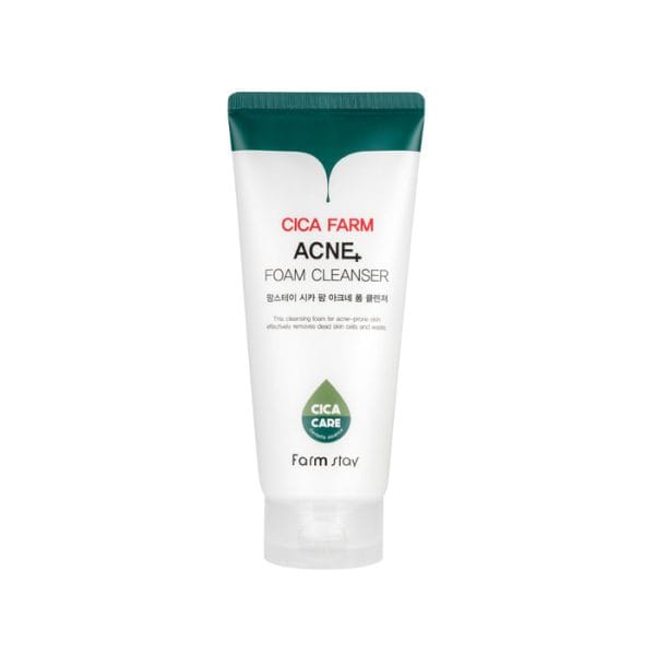 Attīrošas putas problemātiskai ādai ar Cica un salicilskābi Farmstay Cica Farm Acne Foam Cleanser