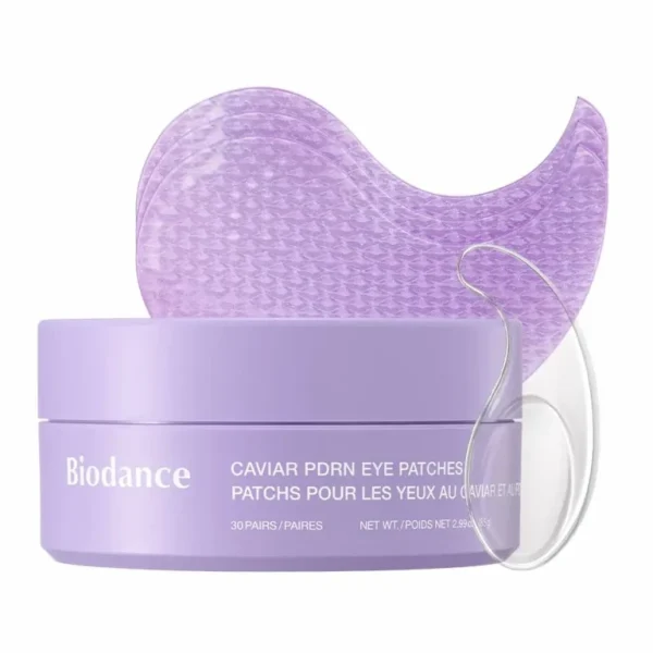 Hidrogēla spilventiņi pietūkumam un mirdzumam Biodance Caviar PDRN Eye Patches