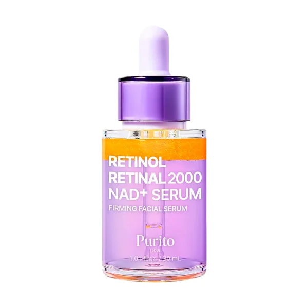 Nostiprinošs pretnovecošanās serums ar retinolu, retinālu un NAD+ PURITO Retinol Retinal 2000 NAD+ Serum