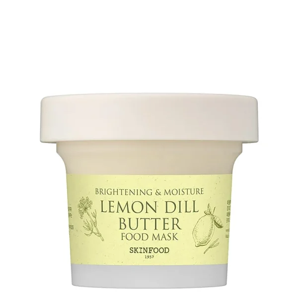 Mitrinoša un mirdzumu veicinoša sejas maska SKINFOOD Lemon Dill Butter Food Mask