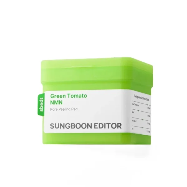 SUNGBOON EDITOR Green Tomato NMN Pore Peeling Pad, 60 pīlinga spilventiņi