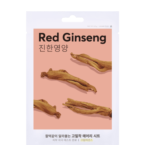 MISSHA Airy Fit Sheet Mask Red Ginseng 19 g – sarkanā žeņšeņa lokšņu maska